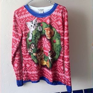 Modcloth Christmas Cat shirt